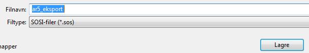 Velg mappe og gi navn på SOSI-fila