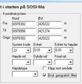 Etter å ha oppdatert et geografisk område, kan det være lurt å kjøre SOSI-kontroll på dette området før du går videre til neste.