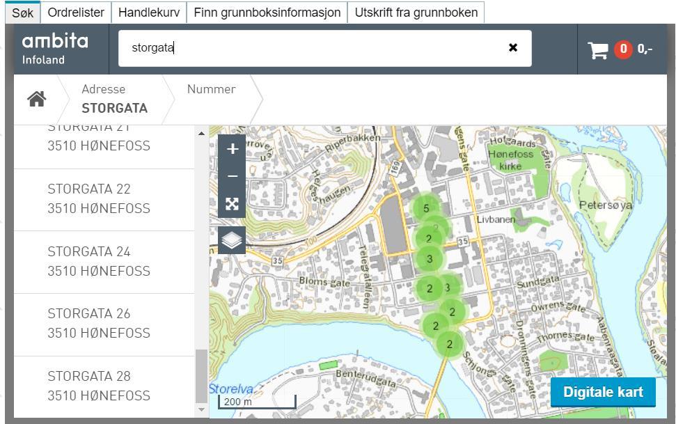 ) Da får du opp treff i stedsnavnregisteret, som er Norges offisielle register over stedsnavn i