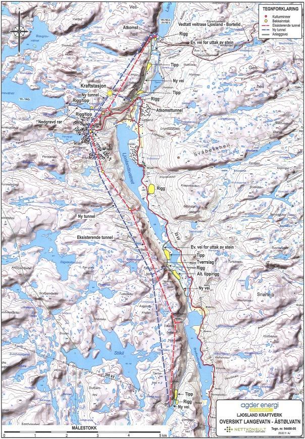 Figur 4-2 Ny overføringstunnel fra Langevatn til