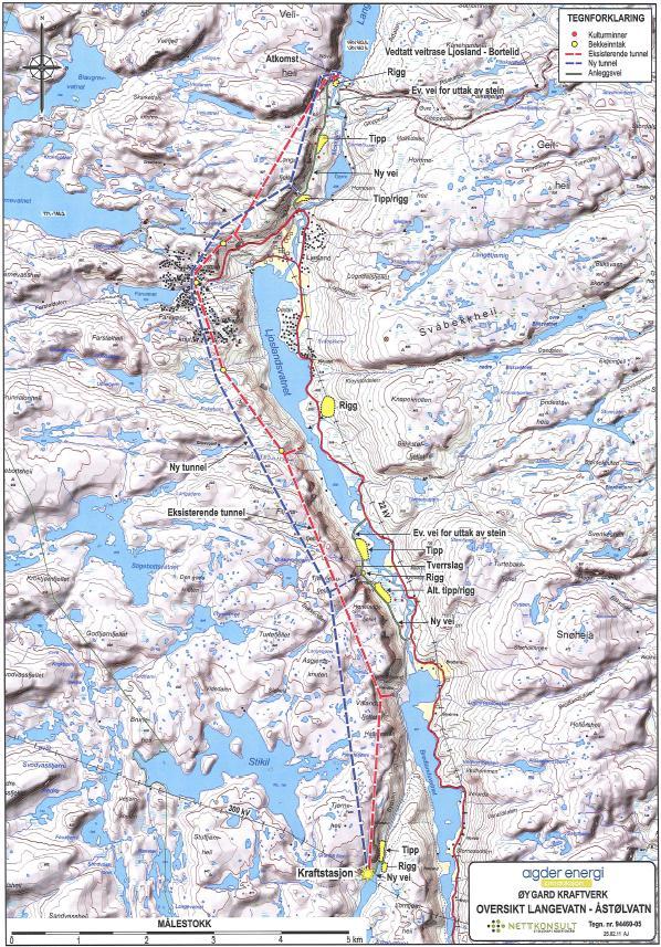 Figur 4-3 Ny overføringstunnel fra Langevatn til