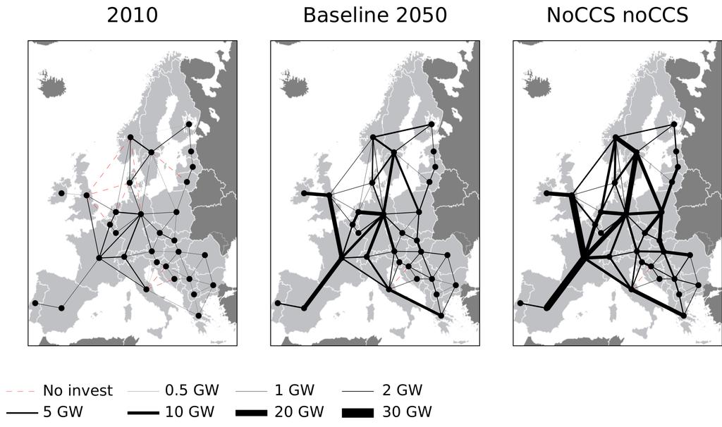 Nettutvikling Grunnscenario Europeisk nettutvikling: kapasitet opp med 370 % fra