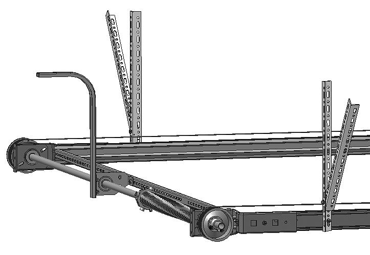 4 Pose L-44 Pose L-43 Endeplate TB, del 2 Ståltau m/feste Opptrekkstenger til torsjonsfjær *) Trommel