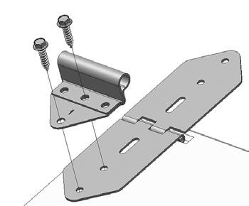 papp) fra emballasjen på trebordene, slik at en unngår striper på portbladene 6x30 mm treskruer (Pose L-04/L-71)