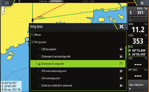 Velg funksjonsboksen du ønsker å endre. 4. Velg den nye informasjonen du ønsker å vise. 5.