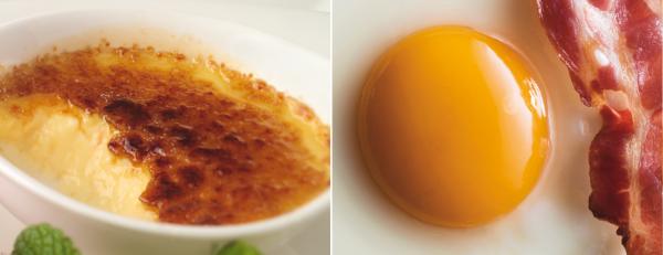 Eggbaserte desserter Bakte desserter Steke egg Dampede desserter Koke egg Koke frukt Pudding/ Creme Brulee ilc Steke ilc Koke egg ilc Bakte desserter 116 / 244 For alle typer søte gratenger og