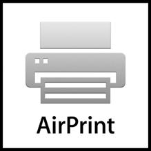 Utskrift Utskrift av AirPrint AirPrint er en utskriftsfunksjon som er inkludert standard i ios 4.2 og nyere produkter, og Mac OS X 10.7 og nyere produkter.