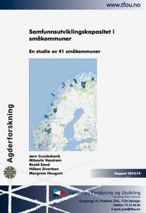 Erfaring fra Småkommune-programmet Territorielle og strukturelle forhold Natur, avstand og infrastruktur Definisjon av utviklingsprofil og rolle Bo, leve eller næringsfokus Styrende - aktiv pådriver