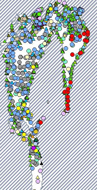 Alle punktene som er inkludert i prosjektet Alle naturtyper er klassifisert til nivå 4 og noen til nivå 5 basert på biotisk og