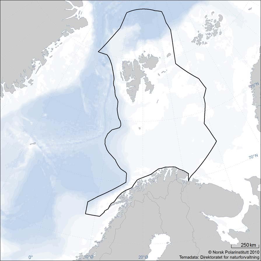 4. Definisjon av analyseområdet Analysen er avgrenset til kyst- og havområdene som inngår i forvaltningsplanområdet Lofoten- Barentshavet.