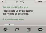 Select the Automated recipes option 6. Choose your desired recipe 7. The Thermomix will advise the required preparation and cooking times 8. The recipe will start when you tap on Start 9.