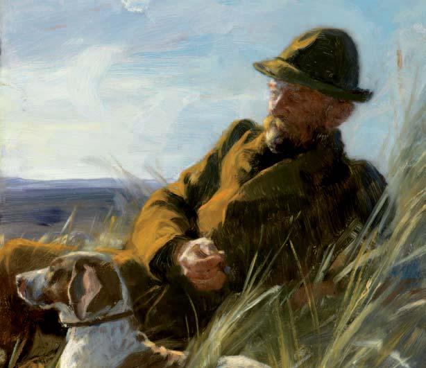 Overplantør C.F. Dahlerup med jagthund, 1898 Av P.S. Krøyer, en av Skagenmalerne. Bildet tilhører Skagens Museum. Hvem ønsker å bekymre seg for pensjonsalderen?