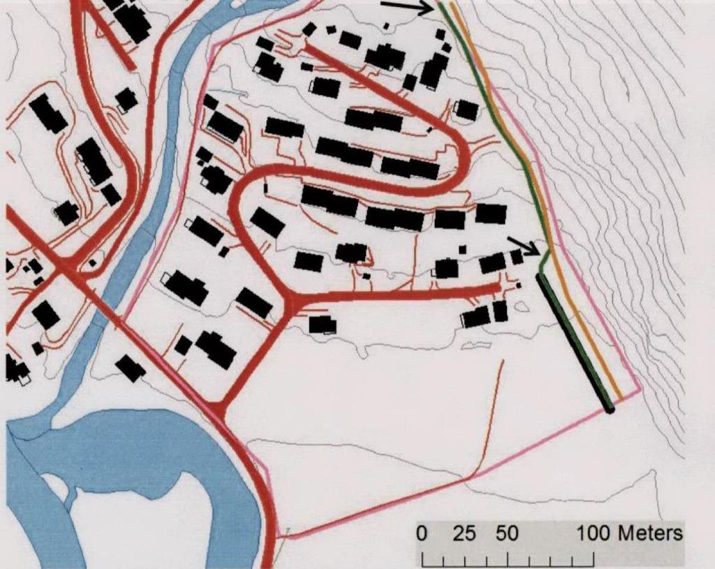 Vurdering av aktuelle hendingar Følgjande hendingar er valt ut for nærare sårbarheitsvurdering: - Skred - Dambrot Skred Kommunen engasjerte COWI AS for å gjennomføre skredfare-vurdering.