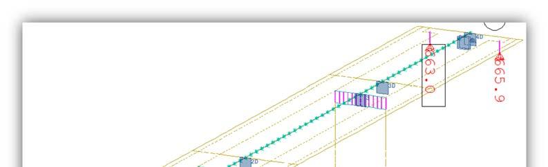 Del 3 Tre spenns bru 12 FEM-analyse med Sofistik Reaksjonskrefter Utfører en midlertidig endring fra linjelager til punktlager i søylene.