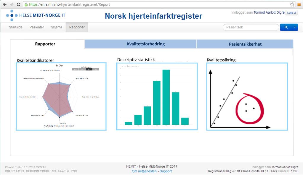 Applikasjonen for sensitivt nivå vil være mer kompleks enn den applikasjonen for anonymt nivå. Den ytterlige kompleksiteten kommer av at man skal presenterer resultat fra sensitive data.