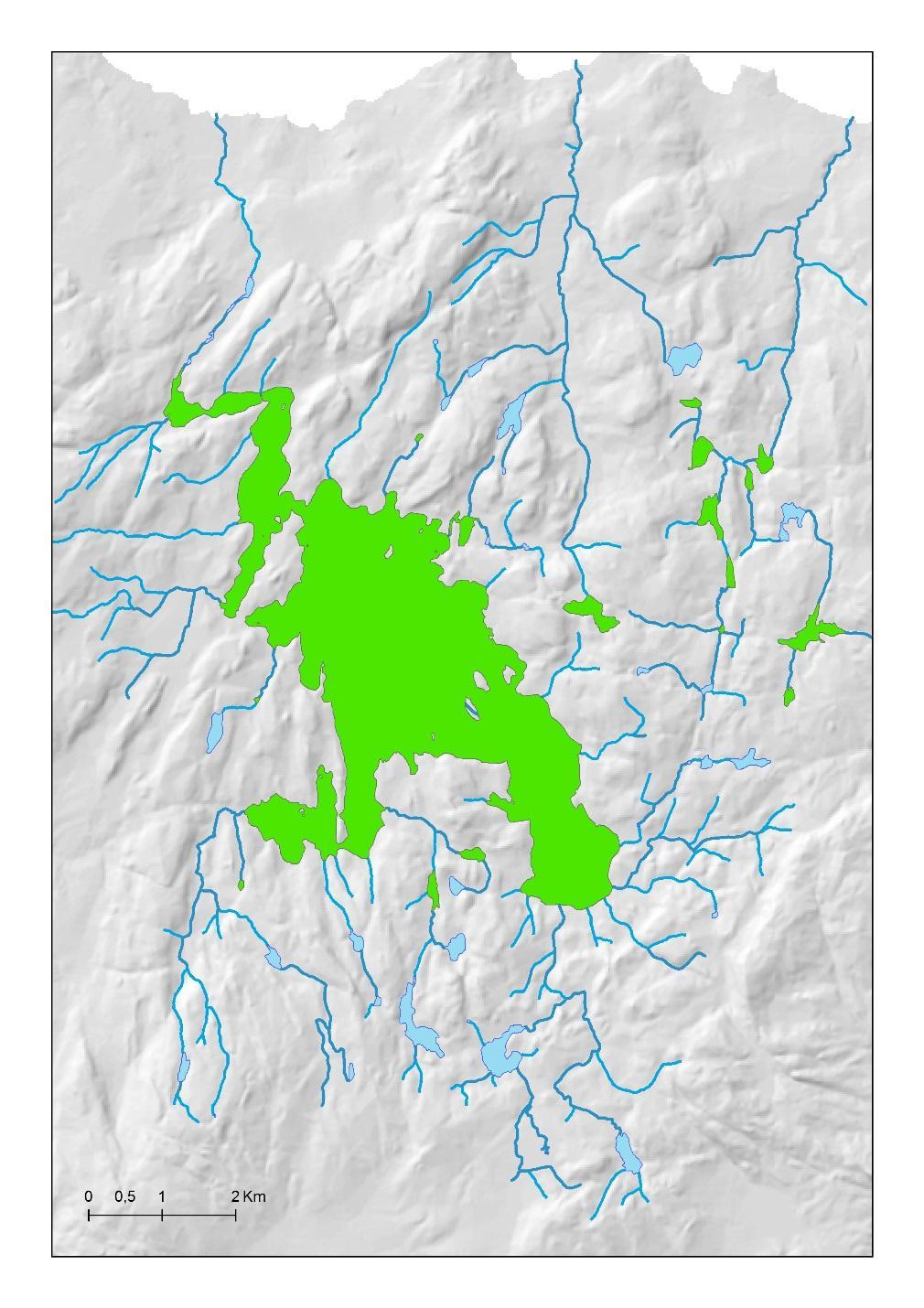 Spreiing av gjedde: Trondheimsområde Førekomst i 1980 Vatn