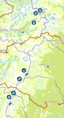 Side 8 av 11 Observasjoner av jerv (spor og DNA prøver) i region 1 etter siste kjende avgang av jerv 27.04.16. Det ble registrert 50 jervekull i Noreg i 2016 og det er 15 færre kull enn i 2015.