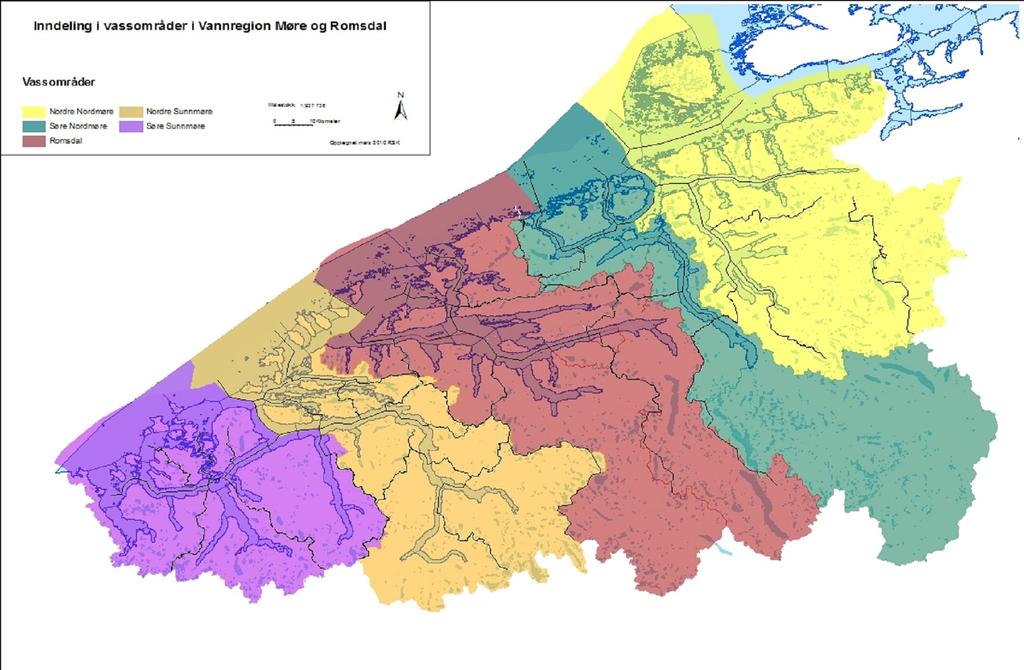 Vi innleiar no ein ny planperiode med utarbeiding av forvaltningsplan for alle vassområda i regionen (Figur 4), samt at ein skal følgje opp vedteken forvaltningsplan for utvalte vassområde frå førre