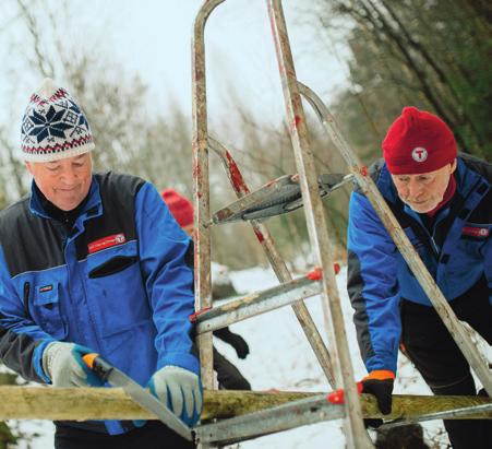 I tillegg kommer hyttedugnader med 3 813 dugnadstimer. Foto: Eivind Haugstad Kleiven Dugnadsgruppa på oppdrag i Rondane.