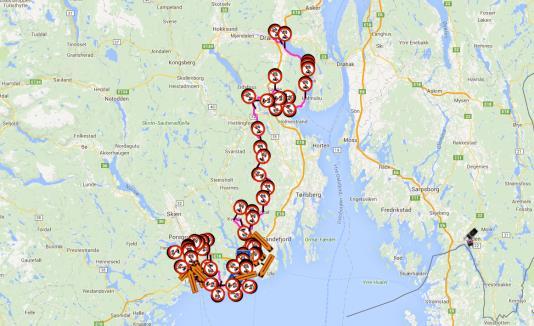 1 eller 302 mot rittet