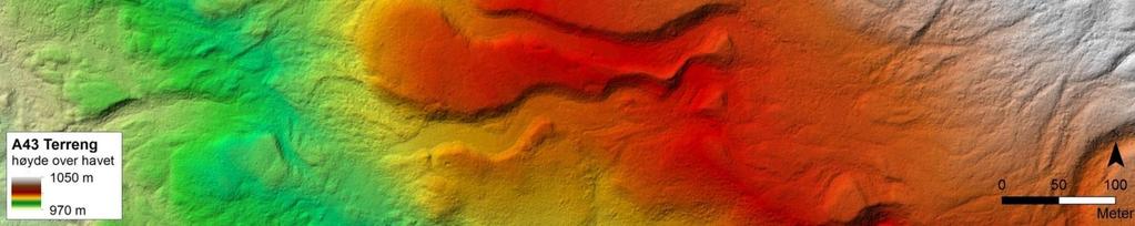 18 Terrengmodell for analyseområde 1 Selv om analysen hittil har vist homogenitet i datasettene, er det videre ønskelig å studere de høydeavvikene som finnes. I figur 3.
