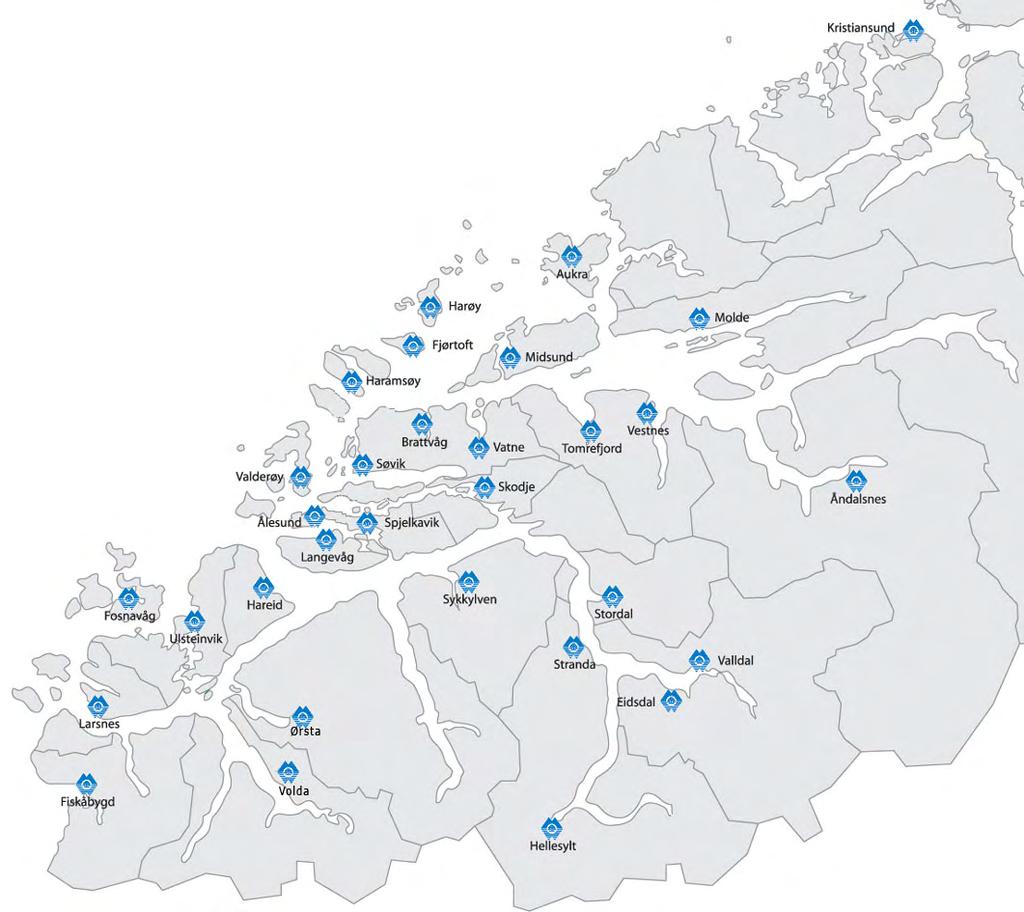 Om Sparebanken Møre Virkeområde 31 kontorer i Møre og Romsdal 442 ansatte - 402 årsverk 41,0 milliarder i forvaltningskapital Den