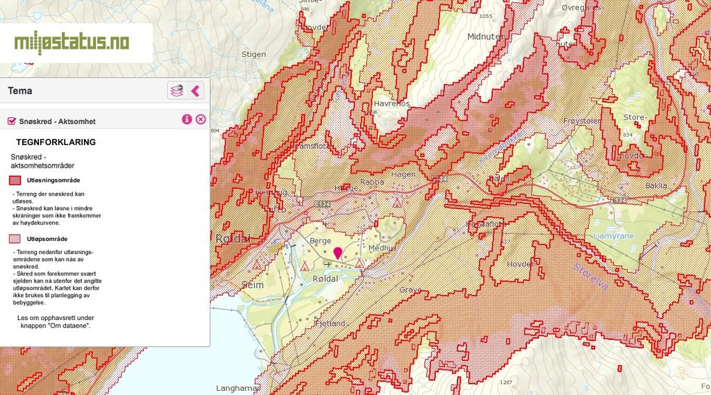 Kirken ligger ikke i terreng der snøskred kan