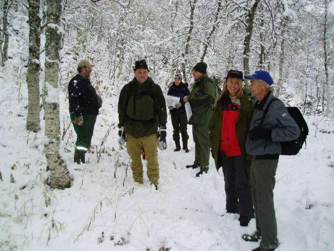 Arbeidsgruppa på siste befaring høsten 2009 sammen