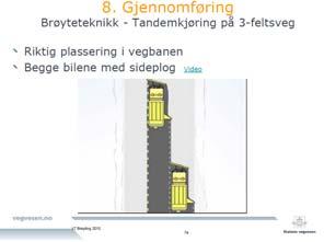 70 Ved tandemkjøring på 3-feltsveg er det viktig med riktig plassering i vegbanen og at begge bilene