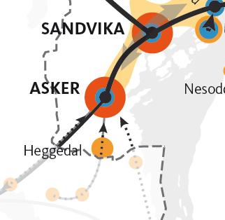 Den regionale plan innebærer: Langsiktig grønn grense for prioriterte vekstområder sikre grønne verdier mot