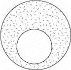 2. Den store sirkelen på figuren har dobbelt så stor radius som den lille. Hva er forholdet mellom det skraverte arealet og det ikke-skraverte? A)1:1 B) 2:1 C) 3:1 D) π:1 E) 4:1 1.