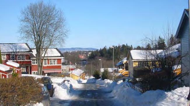 Kollens grønne preg bør ivaretas. Området må evt. vurderes i sammenheng med Holmenområdet. Feltutbygd, svært enhetlig område med konsentrert småhusbebyggelse.