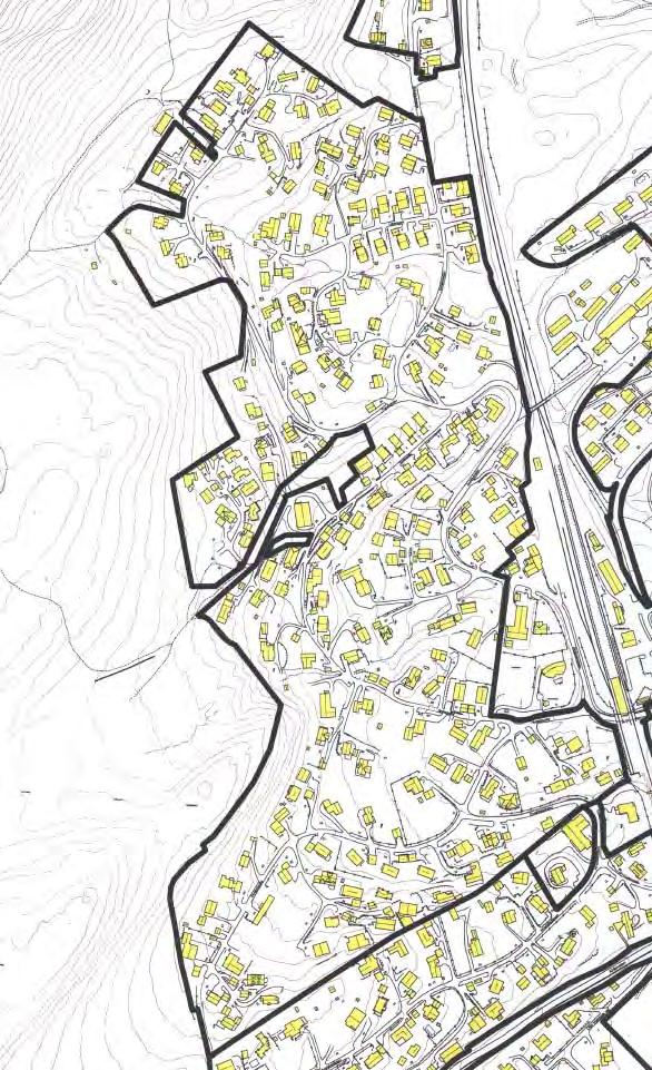 Område H 15 Område vest for Hvalstad stasjon. Hvalstadlia, del av Hvalstadåsen, del av Solstadveien, Solstadlia, Solstad Terrasse, Lidarende, Furubakken.