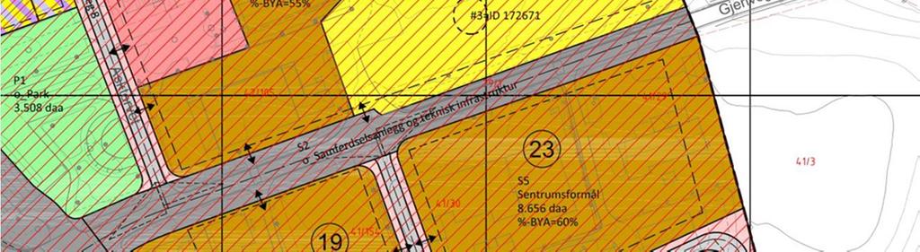 her. Områdeplanen setter krav til detaljregulering av