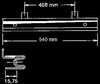 Kurvsystem Glidelister Universalglidelist, par Universalglidelist, par Lengde: 450 mm