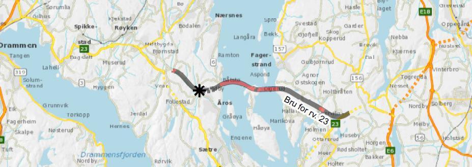 106 (173) 6. FRAMTIDIG LØSNING FOR RV 23 OVER OSLOFJORDEN Løsningen Bru for rv 23 er en mulig løsning som kan erstatte en utvidelse av Oslofjordtunnelen til 4 kjørefelt.