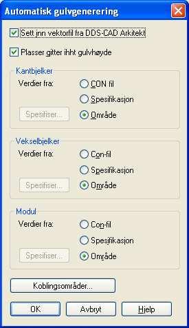 22.10.2009 Kapittel 1... 9 Underlag fra Arkitekt Velg Verktøysett for gulvområder Velg Automatisk gulvgenerering Programmet leser informasjon om gulvområdene som er lagt inn i Arkitekt.