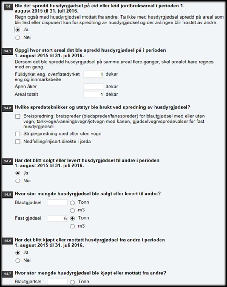 arealet oppgis og fordeles mellom eng og åpen åker.