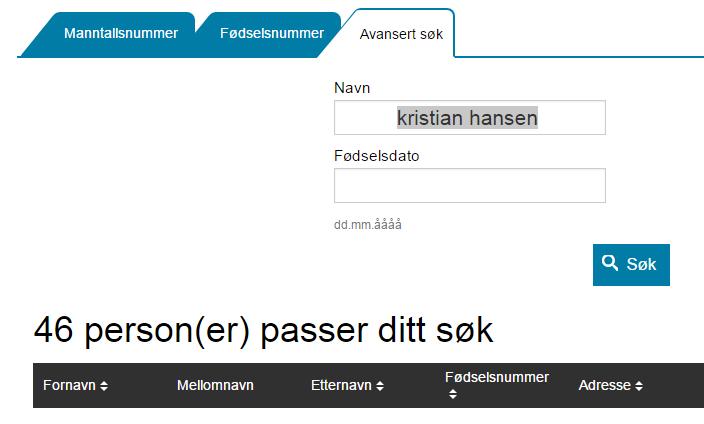 Drøfting Kristian Hansen har ikke med valgkort. Du søker han fram på navn og får mange treff.