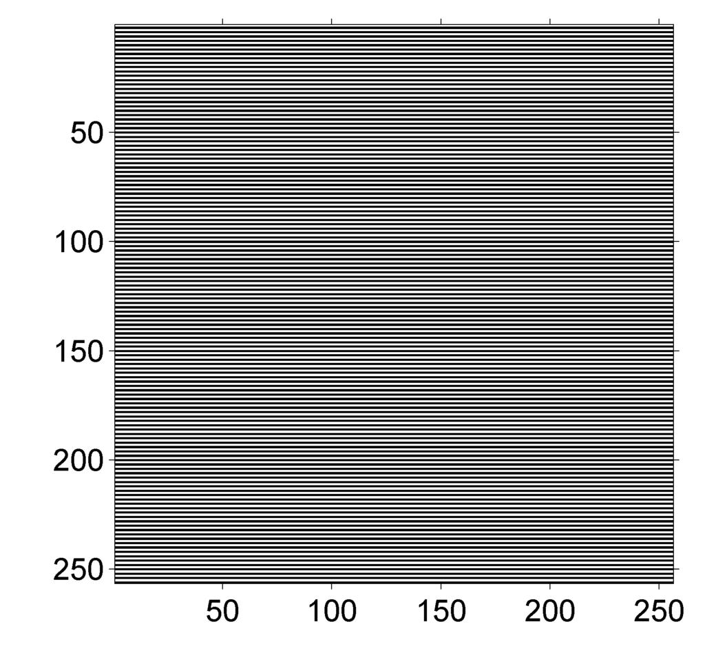 Eksempel: 2D DFT av cosinus med minste frekvens Eksempel: 2D DFT av cosinus med største vertikale frekvens Samplet 2D cosinus med