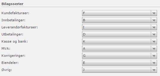 // Innstillinger Firmainnstillinger Nummerserier Mva-periode Under Firmainnstillinger Bokføringsopplysninger-Regnskapsinnstillinger kan du angi periode for mva-rapportering.