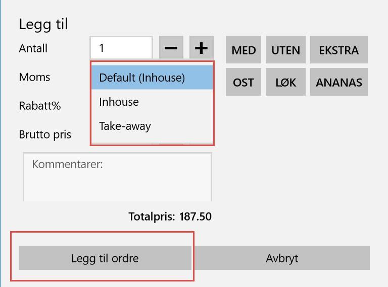 10 6 Ordrenavn Ønsker du å legge inn