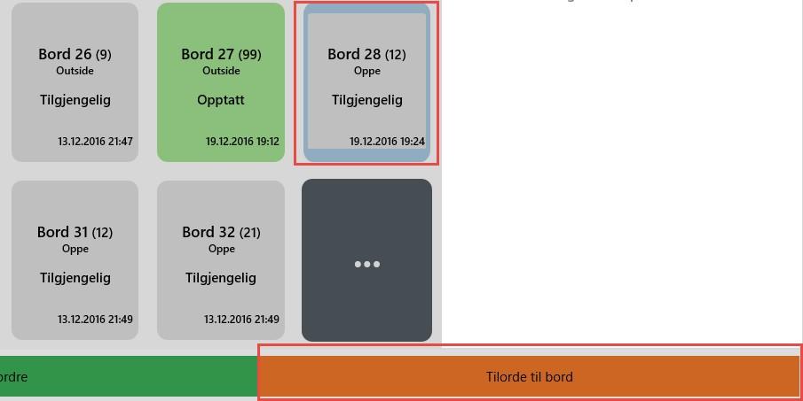 Slå inn artikler, trykk så på «Vis bord».