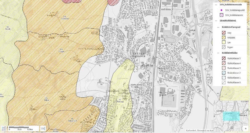 Geoteknisk rapport, nr. 10017-GEOT-1 Figur 2: Oversikt kvikkleiresoner runde prosjektområde, (kilde: NVE) 2 KRAV TIL UTREDNING 2.