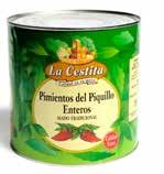 g 12 8410916914155 191112 1078971 Grillet hel paprika 2,5 kg 6 8427352625316 191114 1078997 La Cestita paprika rød m/hvitløk 290 g 24 8427352685327 192070 268862 Diamante ratatouille 390 g 12