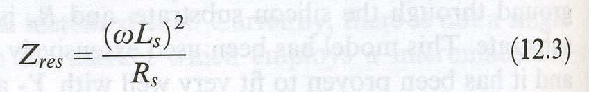 Induktor reaktans Resistansen defineres ved 2 GHz R antas å variere som sqrt (f) over 2 GHz pga skin-effekten (senere i forelesningen ) Parallell-type resonans ved 8 GHz, fasen endres også Ved
