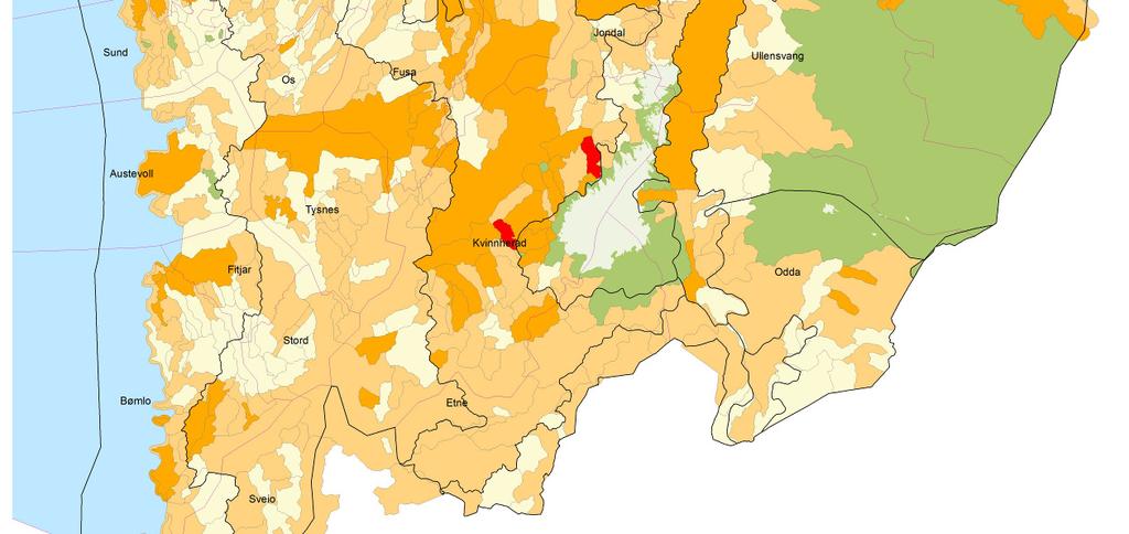 Til hvert område er det knyttet et ID-nummer.