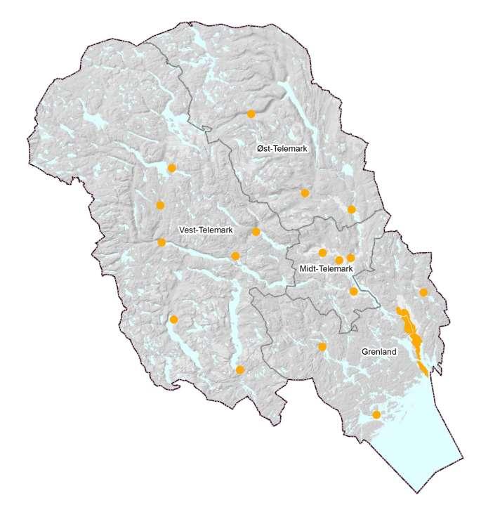 Sogelandet VANN Bygdemellom i Tinn og i Telemark Rjukan torg og solspeilet Tuddal frå bygd til landsby Dalen + Lys i Notodden Seljord og sogene Kviteseid i framtida ROM