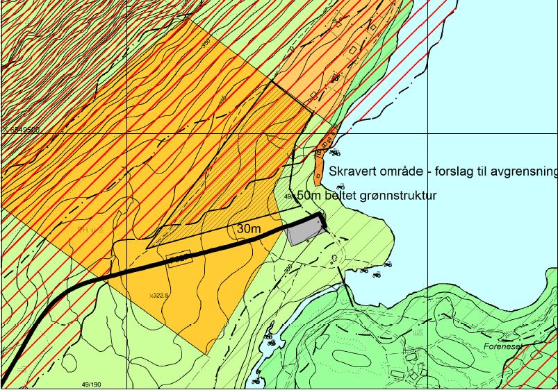 11. Fritidsbustader Liarvatnet - innspel 60 Det var semje om å avgrense hytteområde 60 til ei naturleg forlenging av eksisterande område nord for vegen.