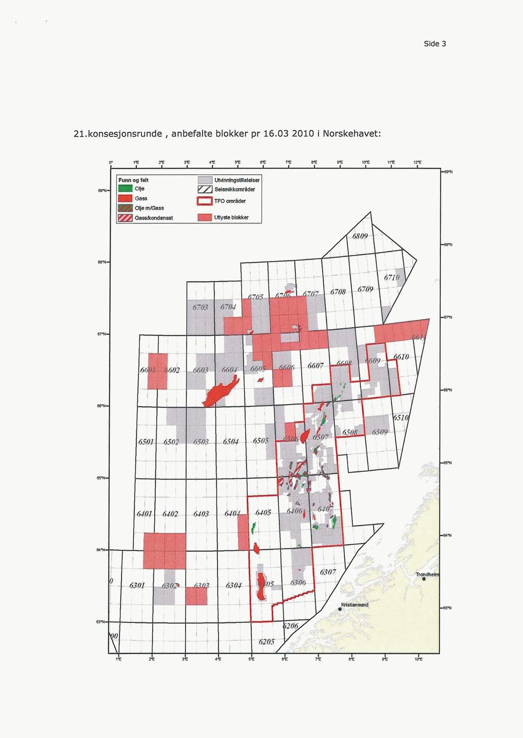 Side 3 21.konsesjonsrunde, anbefalte blokker pr 16.